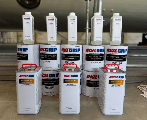 Awlgrip Gloss Finish Primer system and converters on site